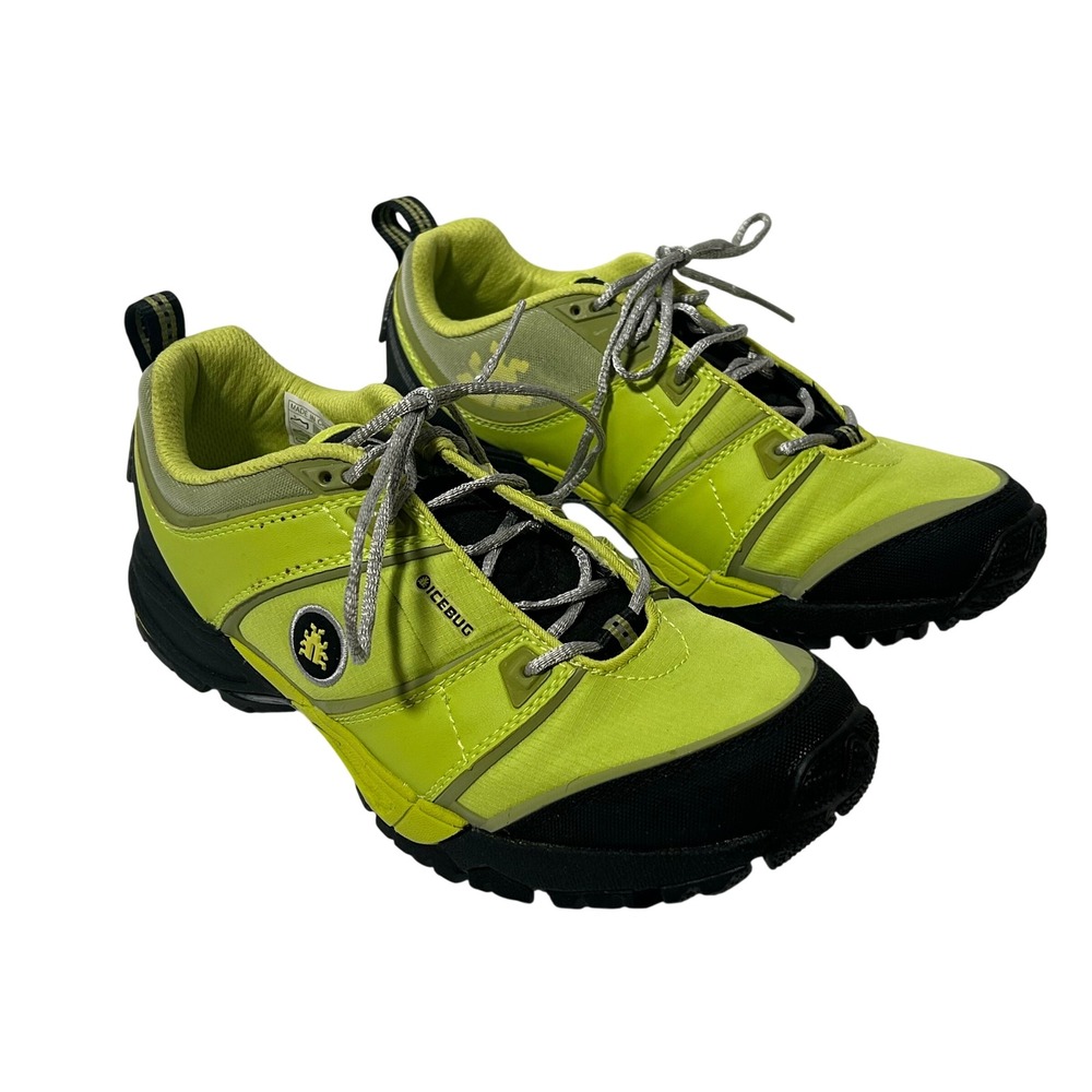 Icebug Pytho-L‎ BUGrip Womens 8.5 Trail Running Shoes Studded Poison Black